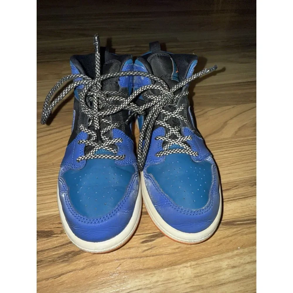 Air Jordan 1 Mid Boys Sz 1.5Y 1.5 Youth GS Racer Blue‎ 554725-440 Shoes Sneakers